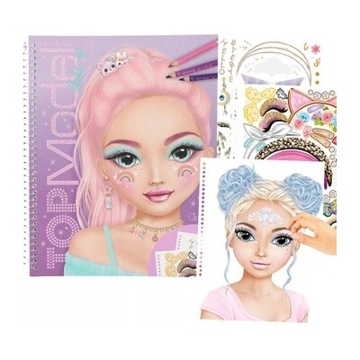 Omaľovánka s nálepkami TOP Model Make Up líčenie 13983