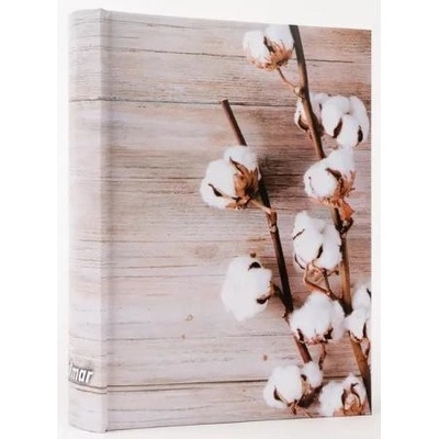 Univerzální fotoalbum, 10x15, zasunovací, B-46200S WOODEN 4 BAVLNÍK PL