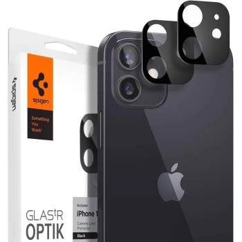 Spigen Optik Lens Protector - комплект 2 броя предпазни стъклени протектора за камерата на iPhone 12 (черен)