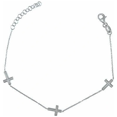 INFINITYSILVER Strieborný náramok s krížikmi SB17078717+