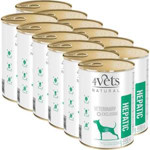 4Vets NATURAL Veterinary Exclusive HEPATIC 12 x 400 г