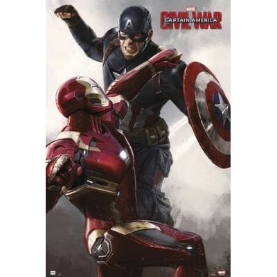 Plakát Capitain America Civil War - Cap VS Iron Man