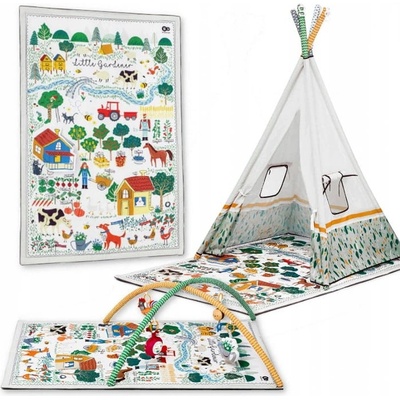 Kinderkraft Hrací deka s teepee Little Garden