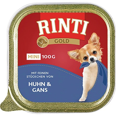 Rinti Gold Mini Adult Dog kuřecí a husí 16 x 100 g
