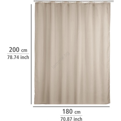 WENKO 20045100 - Завеса за душ 180x200 см бежова (WE0379)