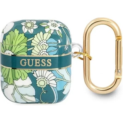 Guess GUA2HHFLN калъф за AirPods, зелен, Flower Strap Collection (GUA2HHFLN)