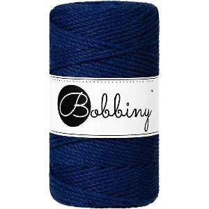 Bobbiny 3PLY Macramé Rope 3 mm 100 m Ink Blue юта (TS-E104)