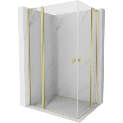 Mexen Mist L Duo сгъваем душ-кабина 120 x 115 см, прозрачна, злато мат - 8A4L-120-115-55-00 (8A4L-120-115-55-00)
