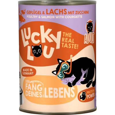 Lucky Lou Adult 6 x 400 g hydinové a losos