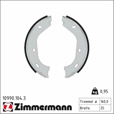 Sada brzd. čeľustí parkov. brzdy ZIMMERMANN 10990.104.3
