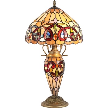 PREZENT 1706 - Настолна лампа TIFFANY 2xE27/60W + 1xE14/7W/230V (1706)