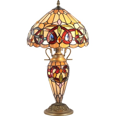 PREZENT 1706 - Настолна лампа TIFFANY 2xE27/60W + 1xE14/7W/230V (1706)