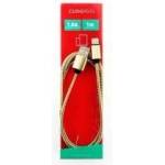 Omega metal cable lightning to usb 1.8a 1m gold [44213]