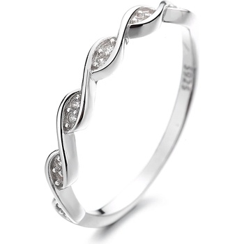 DELIS Сребърен пръстен 925, jw1316, плетена шарка, с родиево покритие (jw1316)