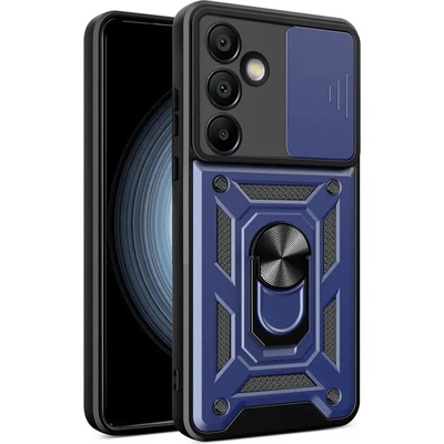HQWear Hybrid Armor Camshield с капак на камерата и метален пръстен за Samsung Galaxy S24 FE - син (5907769368660)
