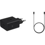 Samsung EP-T6010NBE + EP-DA705BBE Samsung USB-C 60W зарядно за пътуване + USB-C/USB-C кабел за данни 3A черен (OOB Bulk) (57983132472)