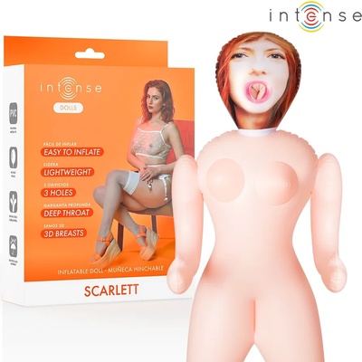 Надуваема кукла с три отвора и гърди, 145см. - Intense Dolls Scarlet (D-244841)
