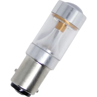 Диодна крушка тип ba15s с 6 диода 2323 и рефлектор - двойна светлина Бяла (ba15s623dw)