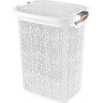  Кош за мръсно пране Tuffex Woow Pattern с дървени дръжки 60 LT - бял (103431/1)