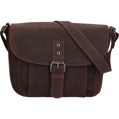 Greenwood dámská kožená crossbody kabelka Anne tmavě hnědá