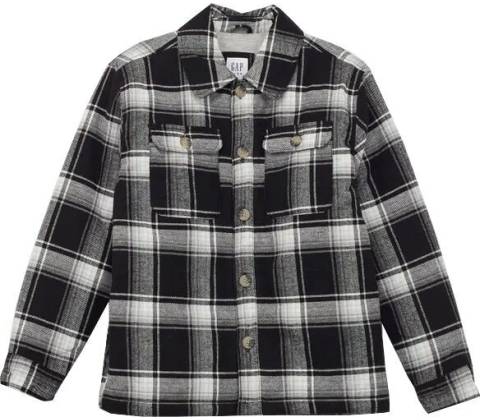 GAP V-Shacket dětská košile černá