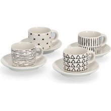 Zeller 4 ŠÁLOK NA ESPRESSO GEOMETRICKÉ 70 ML
