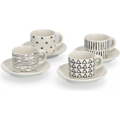 Zeller 4 ŠÁLOK NA ESPRESSO GEOMETRICKÉ 70 ML