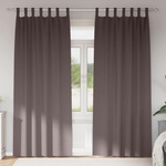 Pure Line Home Плътни завеси в цвят шоколад с текстилни гайки (уши), 2 бр. , 140 x 245 см