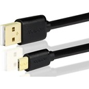USB káble Axagon BUMM-AM20QB Micro USB 2A, 2m, černý