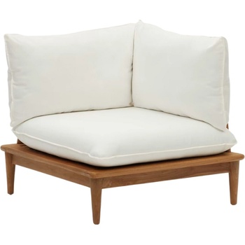 Kave Home Portitxol bílé látkové zahradní modulární křeslo