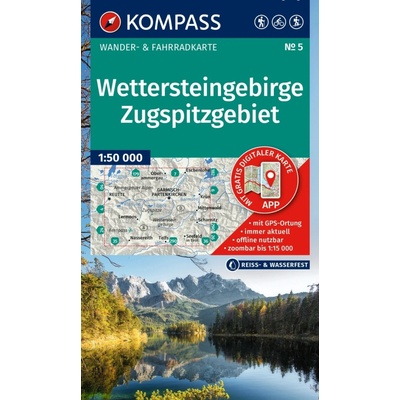 Wettersteingebirge, Zugspitzgebiet (Kompass - 5) - turistická mapa
