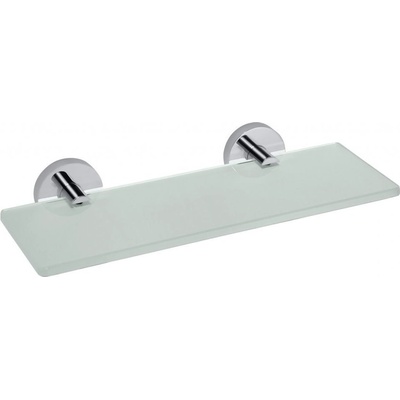 X-ROUND E skleněná polička 300x130mm, mléčné sklo, chrom