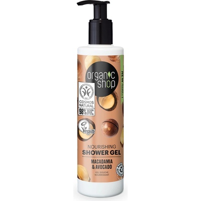 Organic Shop vyživujúci organický sprchový gél z makadamiových orechov 280 ml