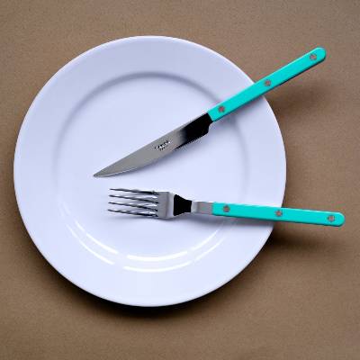 Sabre Paris Sada příborů Bistrot Brillant Turquoise 4 ks