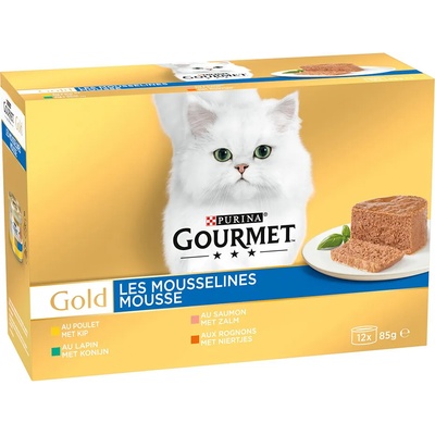 Gourmet 24х85г Paté Gourmet Gold, консервирана храна за котки - смесена опаковка