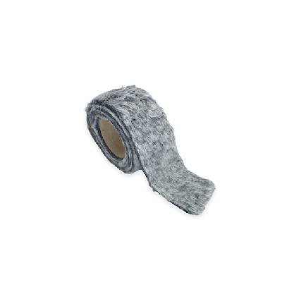 Dekoračná kožušina - stuha 4cm 2m - sivá melírovaná