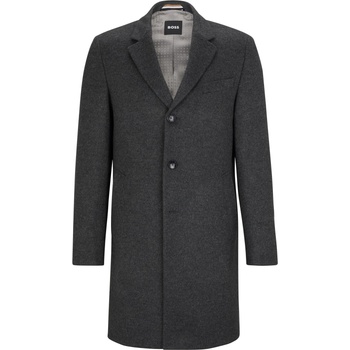Boss Men's Hyde Tailored Fit Long Formal Coat - Grey