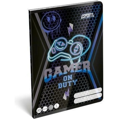 LIZZYSULI Sešit Esport Gamer on duty 14 32 A5 linkovaný 1. třída