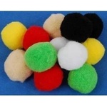 Fandy Polyester pompons 40mm MIX colors