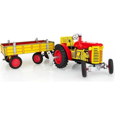 Kovap Traktor Zetor s valníkom červený na kľúčik kov 28cm