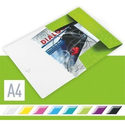 Leitz Dosky s gumičkou zelená A4