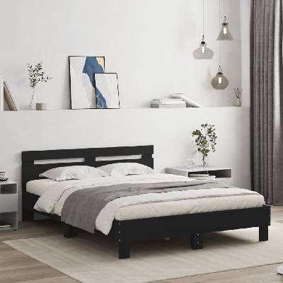 Nábytek XL 3207540 Rám postele s LED bez matrace černý