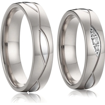 Steel Wedding Snubné prstene chirurgická ocel SSPL019