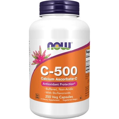 NOW NOW Vitamin C-500 Calcium Ascorbate-C, 250 Capsules