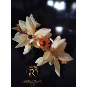 Radi handmade Диадема с цветя в жълто с малки маргаритки (102)