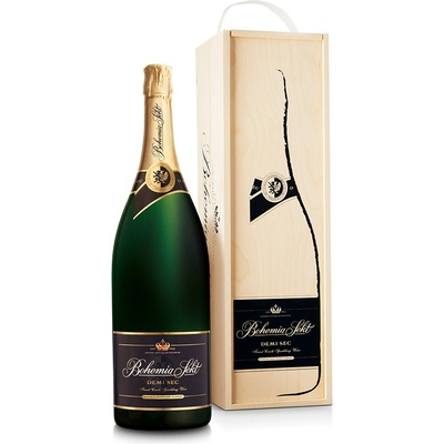 Bohemia Sekt Demi Sec 11% 3 l (dřevěná kazeta)