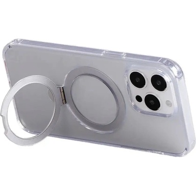 JOYROOM Магнитен защитен калъф за телефон с държач Joyroom JR-BP004 за iPhone 15 Pro Max (прозрачен) (JR-BP004 iP 15 Pro M)