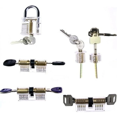 LockPick sada 6x průhledný trénovací zámek – Zboží Dáma