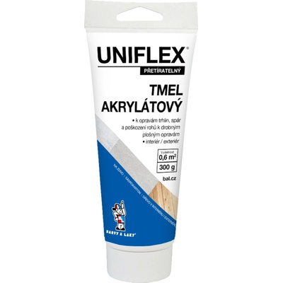 Uniflex akrylátový tmel na sadrokartón, zdivo a drevo, tuba, 300 g