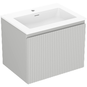 Mexen Rivel шкаф за баня 60 см с мивка Otis, 1 чекмедже, оребрена, матово (91A20-06047-1-BF62-W18M01)